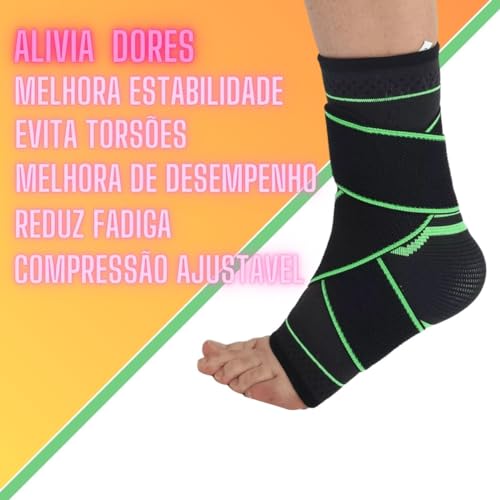2x Tornozeleira Ortopedica Estabilizadora Compressão Elastica