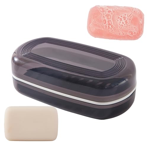 Xijobido Boîtier de Voyage pour Savon | Boîte à Savon Portable,Compartiment Double Couche avec Drainage pour Camping Salle de Bain Douche Hôtel Vacances Salle de Sport Randonnée Dortoirs