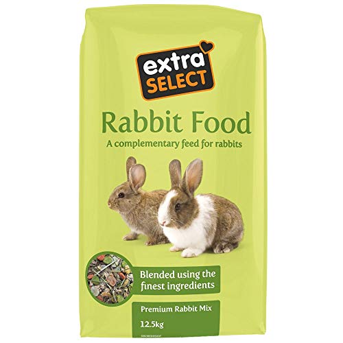 Extra Select Premium Rabbit Mix - Muesli Rabbit Nuggets Peaflakes and Forage with Vitamins & Minerals - 12.5kg
