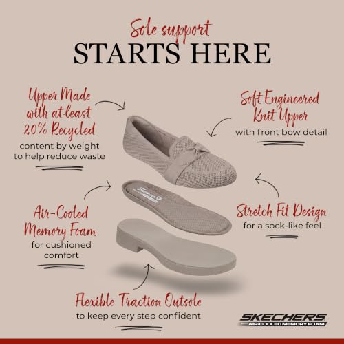 Image of Skechers Women's Cleo Taylor - Desire | Modern Casual, Loafer, Air-Cooled Memory Foam, Stretch Fit, Machine Washable, Vegan