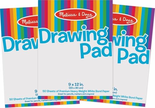Melissa & Doug Drawing Paper, Sketch Pad, 3-Pack Bundle for...
