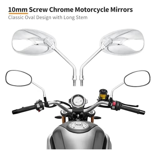 Espejo retrovisor de 10mm universal para eliminar puntos ciegos en moto 3