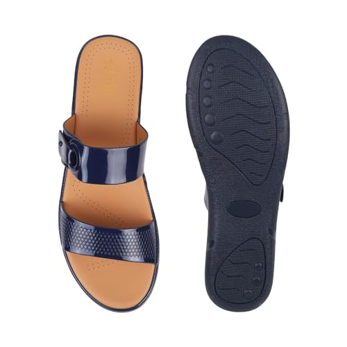 Image of Metro Women Synthetic Leather Comfort & Fashion Slip-on Chappal