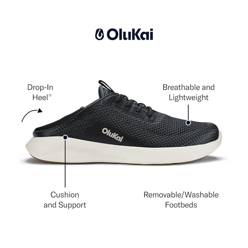 OluKai Kialoa Women’s Water Friendly Slip-On Sneakers, Breathable Walking Shoes with Wet Grip, Lightweight & Comfortable Casual Shoe for Everyday, Lava Rock/Lava Rock, 7.5 - image 4