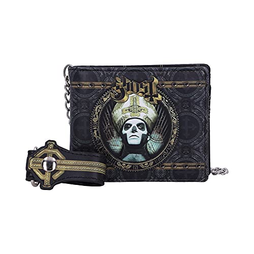 Nemesis Now Ghost Papa Emeritus Gold Wallet, Premium Licensed Giftware, Hand-Painted, Gothic Design, Multiple Slots for Cards and Cash