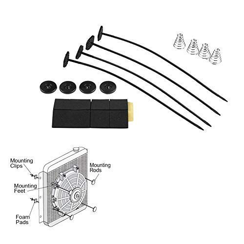 Miniatura 2 de Kit de montaje universal de ventilador para ventilador eléctrico delgado de 7, 9, 10, 12, 14, 16 pulgadas, correa de amarre para radiador de