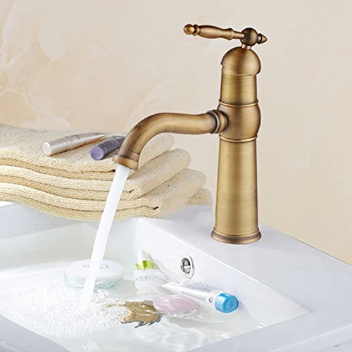 Robinet de lavabo rétro noir mitigeur lavabo levier unique pivotant salle de bain