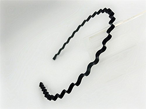 Careforyou® Unisex Black Elastic Wavy Spring Wave Metal Sports Hair Hoop Band Girl Men`s Head Band Accessory (5PCS) - Image 4