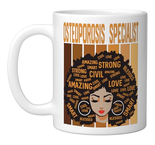 Osteoporosis Specialist Powerful Black History Month Pride Ceramic Mug, White