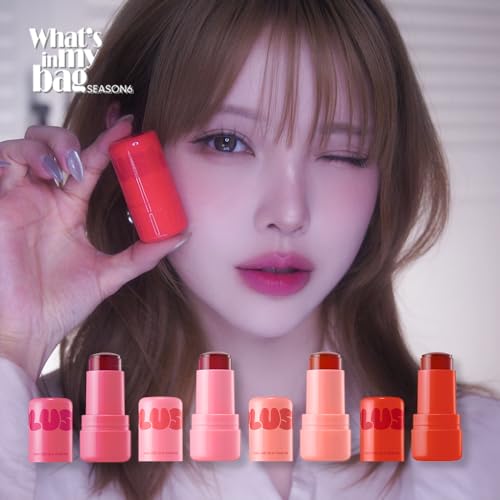 Image of Elensilia Plush Water Jelly Lip & Cheek Tint - Juicy Grapefruit, 10g (0.35oz) | Lightweight & Buildable Tint for a Natural, Fresh Glow