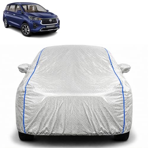 Image of Waterproof Car Cover for Toyota Rumion | All Weather Protection | UV Resistant & Dustproof | Soft Cotton Lining to Prevent Scratches | Triple Stitched with Mirror Pockets & Elastic Hem