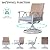 YITAHOME Outdoor Patio Dining Set 7-Piece 59.1" * 35.4" Outdoor Table and Chairs Patio Dining Furniture Sets for 6 with Swivel Patio Dining Chairs and Cushions Outdoor Dining Table Set