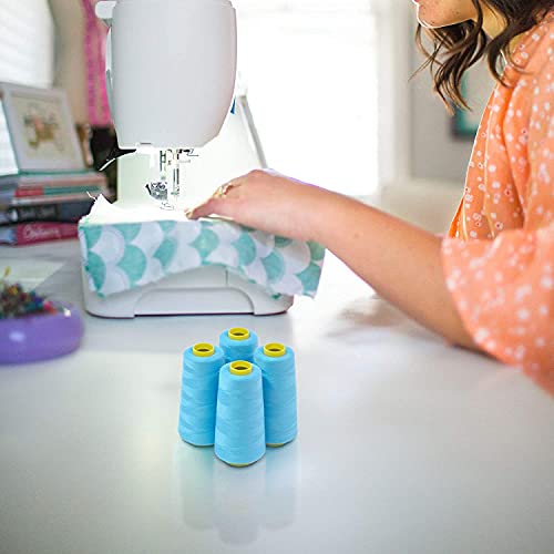 4 Large Cones (3000 Yards Each) Of Polyester Threads For Sewing Quilting Serger Black Color From Threadnanny #TOP6