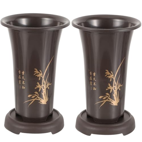 Toddmomy 2-Pack Tall Orchid Pots 9.4 Inch