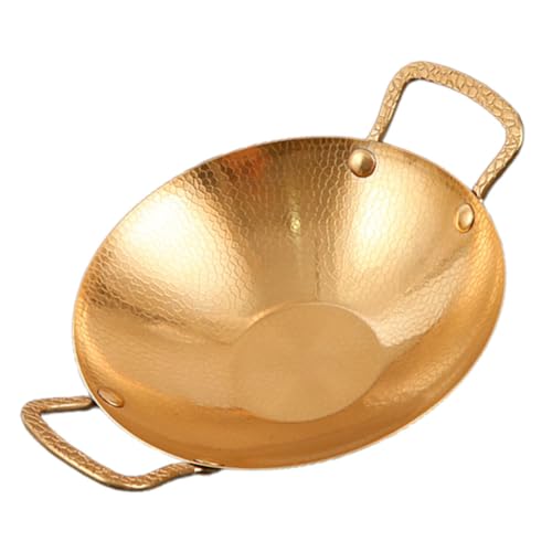 Sartén Wok de Acero Inoxidable con Mango Doble 33 cm miniatura 1