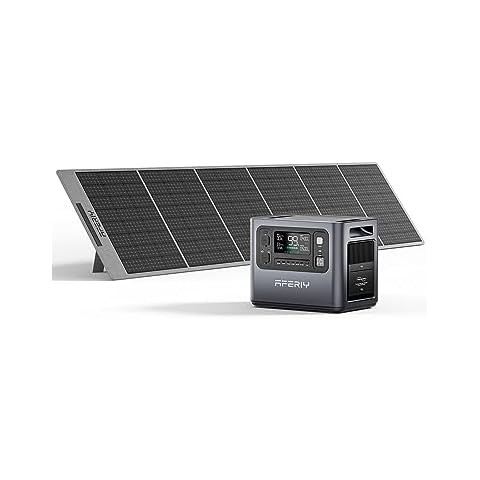 AFERIY 2400W Portable Power Station with Solar Panel Cover