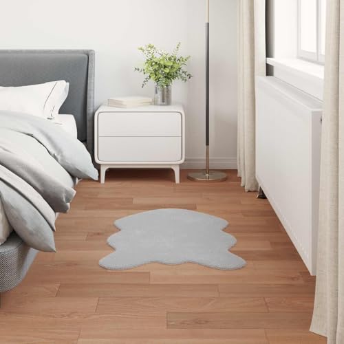 Tapis de salon rectangulaire gris 60x90 lavable et antidérapant Olite - 5