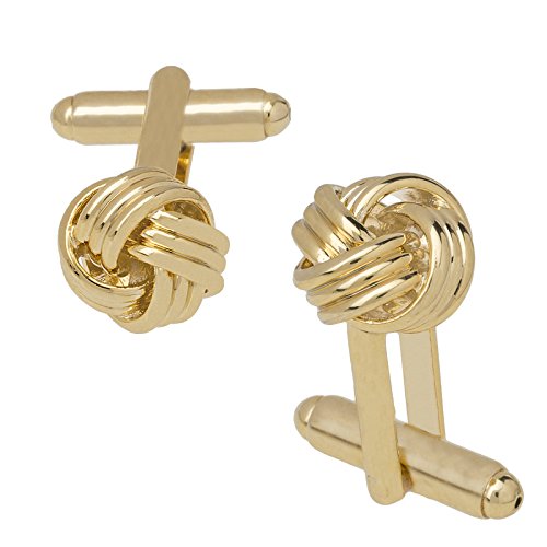 Shining Jewel - By Shivansh Shining Jewel Gold Plated Classic Knot Design Cufflinks For Men (Sj_7034) (B072DS3QCT) Amazon Price History, Amazon Price Tracker