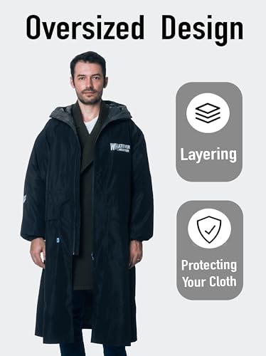 Whatever the Weather Unisex Long Raincoat, Lightweight Rain Jacket Waterproof, Packable Rain Slicker Hood for Men Women3