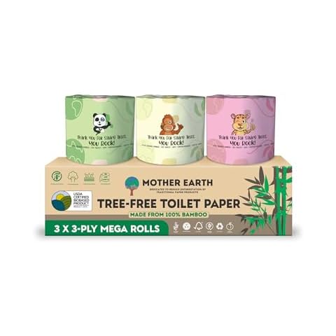 MOTHER EARTH Bamboo Toilet Paper - Soft & Strong Cover