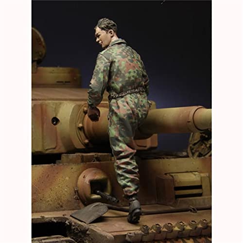 WJQ-XZ Harzfiguren Modellbausätze, 1/35 WWII Deutsche Panzersoldaten (Ohne Panzer) Modellbau, Basteln Hobby, Garage Kit… – Bild 3