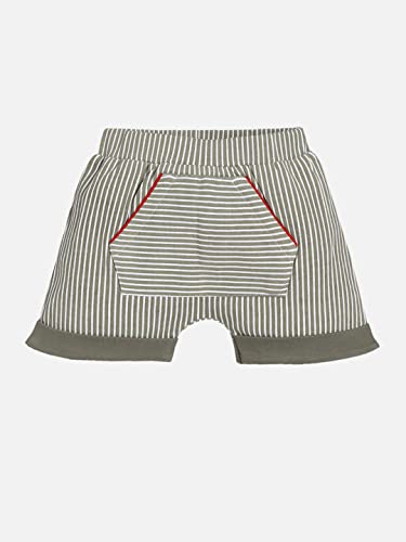 Image of BABY GO 100% Pure Cotton Kids T-Shirt &Shorts for Baby Boys (3-6 Months, OLIVE)