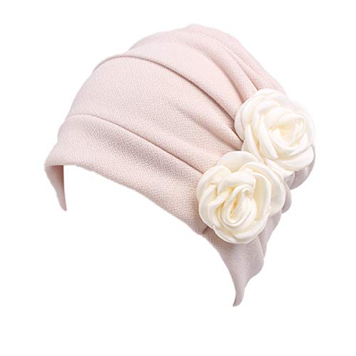 Foulard chimio contre l'inconfort cutané grâce au tissu stretch imprimé fleur