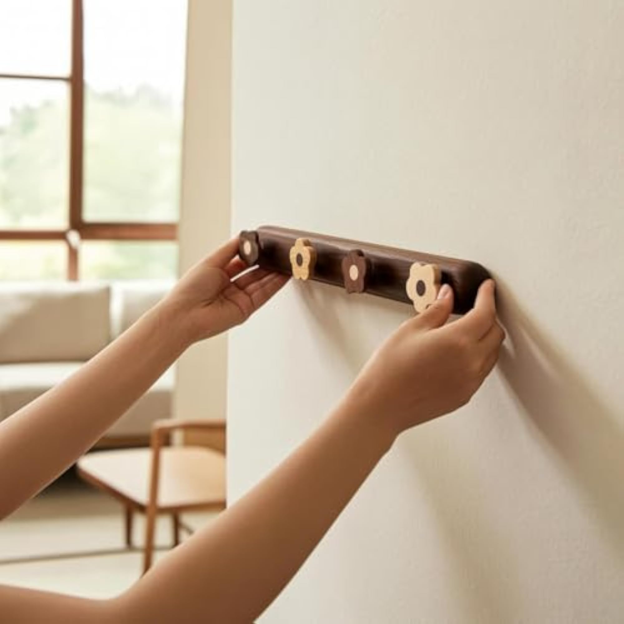 Decorative Flower Coat Rack with Hooks