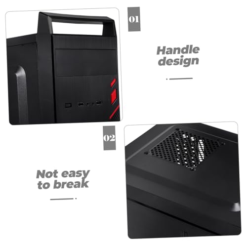 Gabinete de computadora para placa madre Matx mini con diseño de alto flujo de aire compatible con CPU cooler y GPU, compatible con placas Mini ATX para uso prolongado miniatura 4
