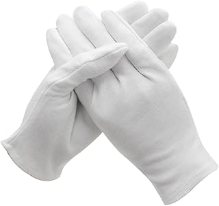 WOONEKY 12 Pares De Luvas Luvas Térmicas Luvas De Trabalho Luvas De Trabalho Luvas Para Cuidados Com As Mãos Luvas De Exame Luvas De Proteção Luvas De Segurança Luvas De Algodão Sem Pó