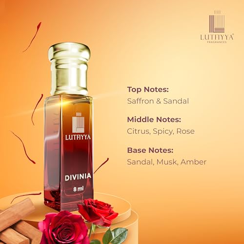 Image of Non-Alcoholic Attar Roll-On Perfume Oil (Pack of 2, 8ml Each) | Tam Don & Divinia | Long Lasting Sandalwood, Floral, Amber & Musk Fragrance for Men & Women