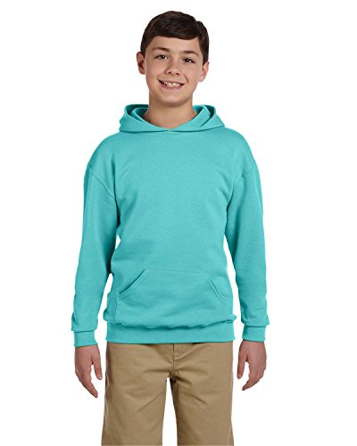 Jerzees Big Boys Drawcord Pullover Hooded Sweatshirt_Scuba Blue_Medium