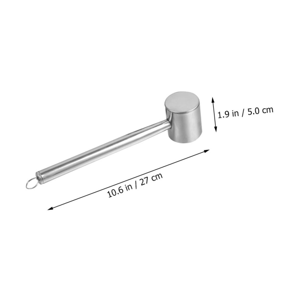 Cabilock Stainless Steel Meat Hammer Steak Hammer Pounder Mallet Self Meat Tenderizer Home Meat Hammer Household Meat Hammer Beef Tenderizing Tool Meat Knock Tool Meat Loose Hammer Silver