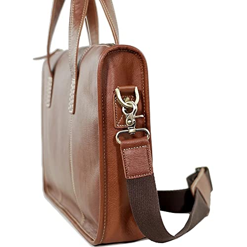 Bolso casual tipo tote y maletín de cuero para portátil 13.3" miniatura 6