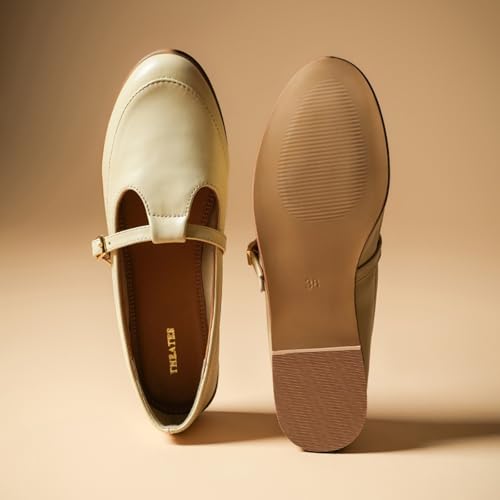 Image of Theater Sprout Mary Jane Flats for Women | Round Toe | Adjustable Strap | Minimal Everyday Comfort Shoes