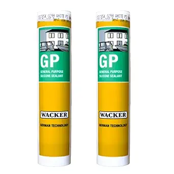 Buildingshop.in X Wacker GP Window Sealer For Gaps (Pack Of 2) (Sealant Color Transparent) For Waterproofing Windows, Aquarium, Tiles, Kitchen Also For Bonding Gel Gun (Wacker WN)