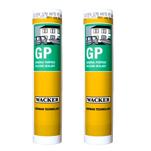 Image of Buildingshop.in X Wacker GP Window Sealer For Gaps (Pack Of 2) (Sealant Color Transparent) For Waterproofing Windows, Aquarium, Tiles, Kitchen Also For Bonding Gel Gun (Wacker WN)