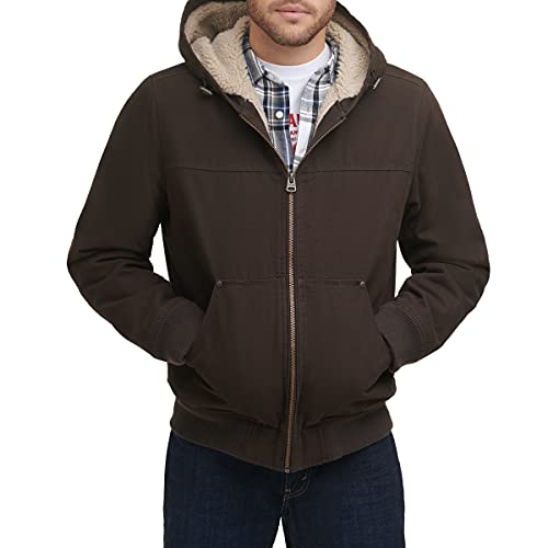 Image of Levi's Men's Workwear Cotton Canvas Hooded Bomber Jacket
