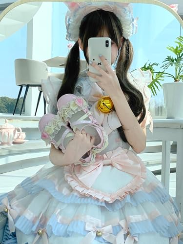 ZQW Sweet Lolita Mary Jane Shoes Kawaii Strawberry Cake Pumps for Women Handmade Chunky Mid Heel Girls Cosplay Party Shoes2