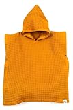 Jade&Kai Hooded Towel for Babies + Toddlers | Snaps into a Poncho | Organic Cotton | Weaved Waffle T