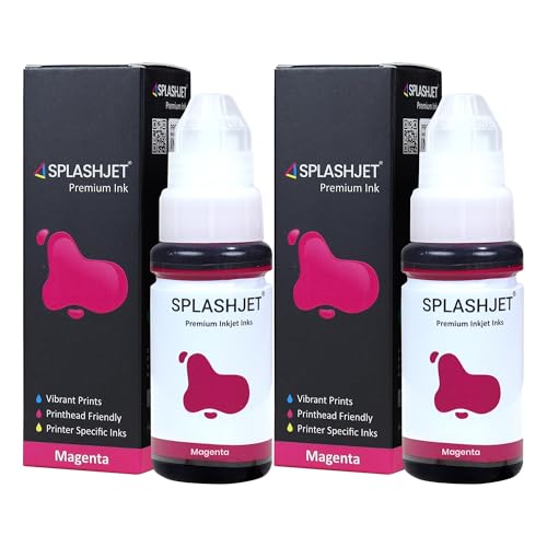 Image of Splashjet 790 Compatible Refill Ink for Canon Pixma G2010, G2000, G1010, G1000, G6070, G5070, GM2070, G3010, G3000 Printer - 790 Ink Bottle for Canon Inktank Printer (70g x 2 Bottles) Magenta - 501682