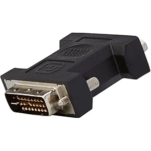 PremiumCord DVI naar VGA-adapter, DVI-I (24 + 5) stekker – VGA-bus (15 polig), vernikkeld, kleur zwart