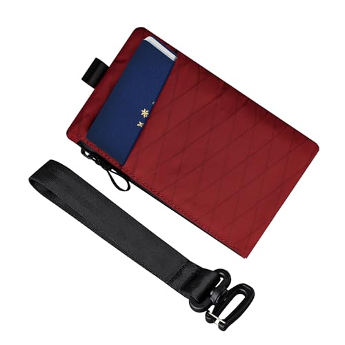 ALPAKA Zip Clutch True Red X-Pac VX21 - Functions as Zipper Wallet and EDC Carrier - Weatherproof and RFID Blocking Material - Three External Slots for EDC Gear - Three Inside Pockets