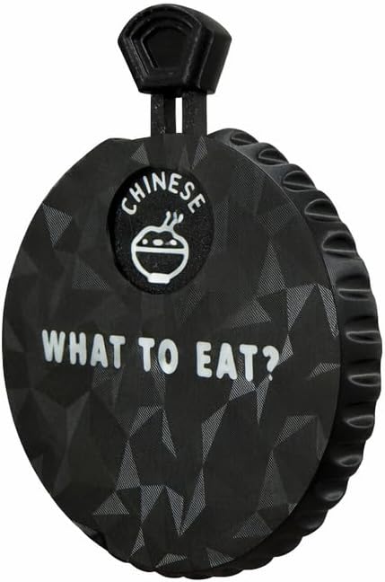 What to Eat? Decision Spinner Wheel – Food Choice Picker Keychain – Burger Pizza Sushi BBQ Mexican Chinese – Funny Gift for Couples, Family, Office