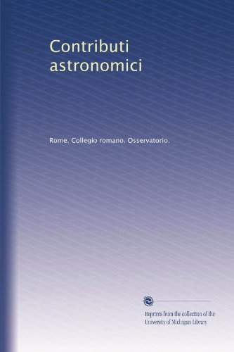  Contributi astronomici