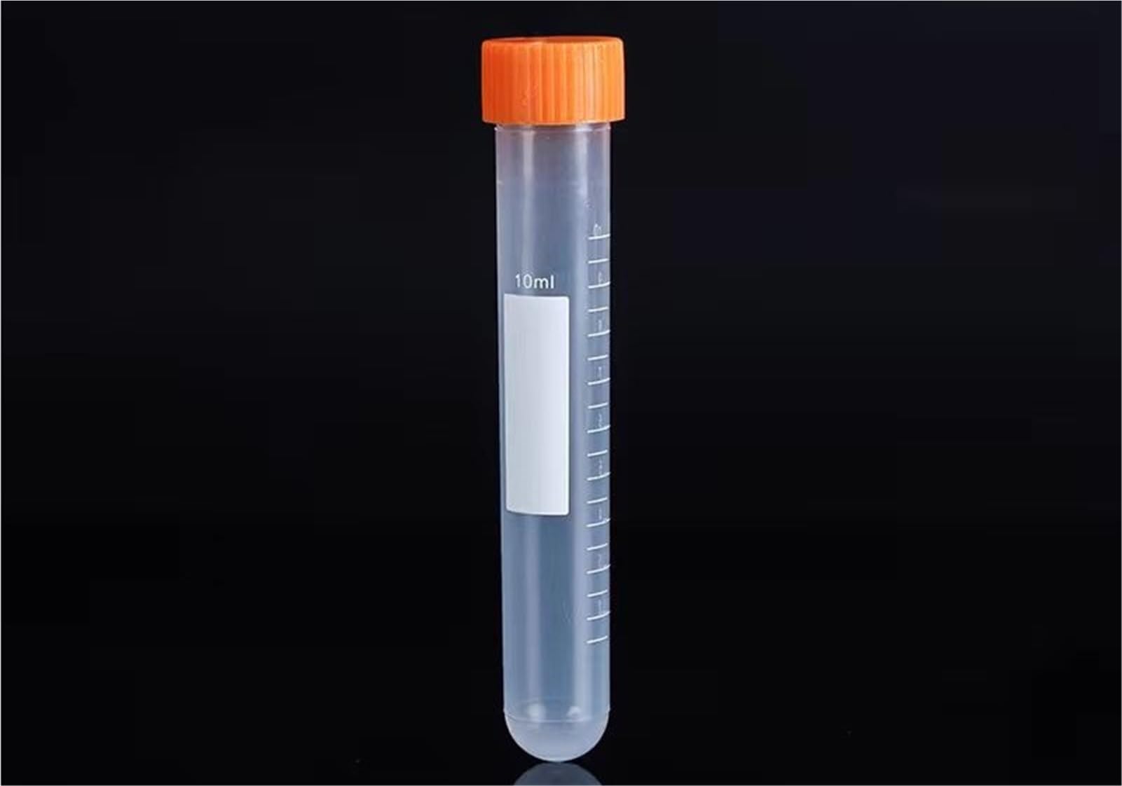 100 unids/Lote 10ml Tubo de centrífuga de plástico Transparente PP microcentrífuga de Fondo Redondo con tapón de Rosca Viales de Muestra de Prueba de plástico