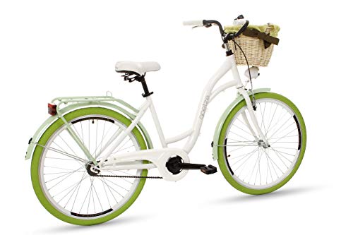 Goetze Style Vintage retro stadsfiets voor dames, Hollandse fiets, 26 inch aluminium wielen, 1 versnelling, enkele… - Afbeelding 4