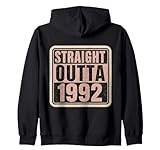 straight outta 1992 - costume da donna con scritta divertente felpa con cappuccio