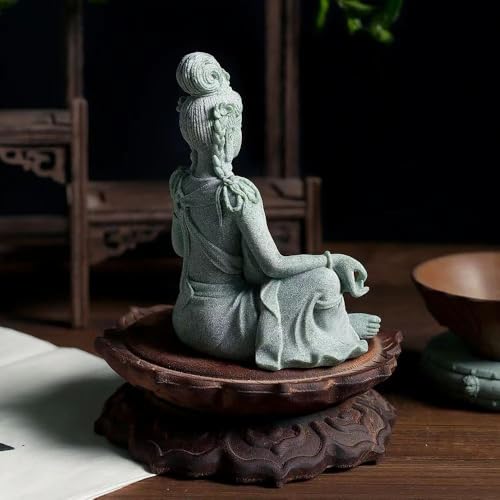 Image of livelyfish Fish Tank Decorations Buddha Statue Aquarium Stone Buddha Figurine Asian Zen Garden Guanyin Statues Underwater Landscaping Ornament, B