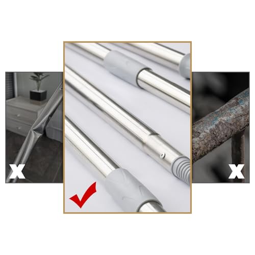 Image of DrDirt 17-Inch Floor Squeegee with Replaceable Foam Rubber Blade and 4-Section Stainless Steel Handle - Heavy-Duty Squeegee for Concrete, Garage, and Outdoor Surfaces